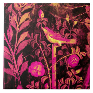 Carreau NUIT AVEC Pompéi ROSE rose noir jaune