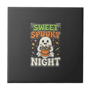 Carreau Nuit de chasse aux bonbons d'Halloween