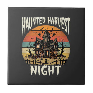 Carreau Nuit de citrouille hantée d'Halloween