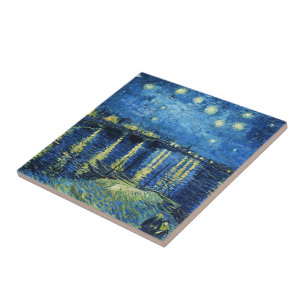 Carreau Nuit étoilée au-dessus du Rhône Vincent van Gogh