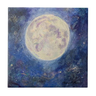 Carreau Nuit Pleine Lune Ciel Céleste Maureen Girard Unive
