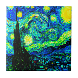 Carreau Nuit Starry de Vincent Van Gogh améliorée