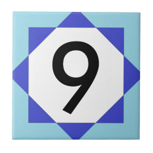 Carreau Numéro bleu étoile marocaine