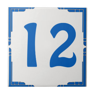 Carreau Numéro bleu pour les numéros de maison