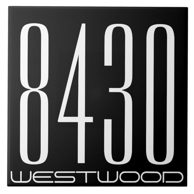 Carreau Numéro de maison avec la rue (Devant)