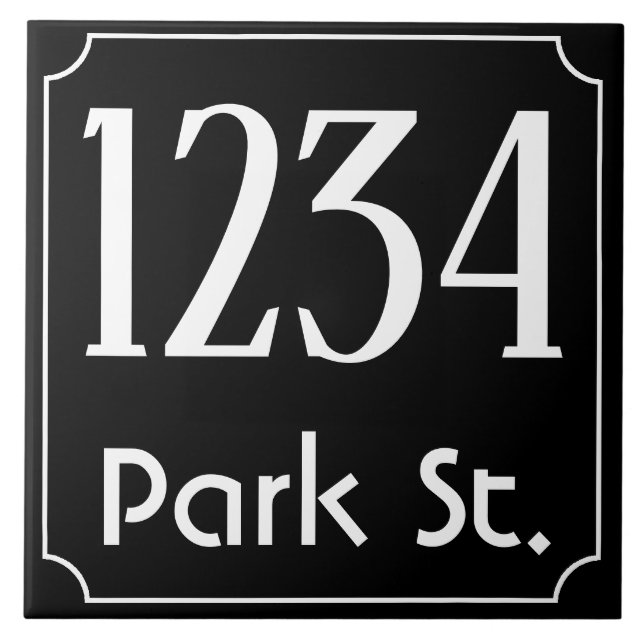 Carreau Numéro de maison avec rue (Devant)