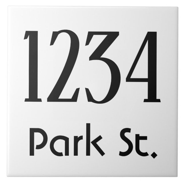 Carreau Numéro de maison avec rue (Devant)