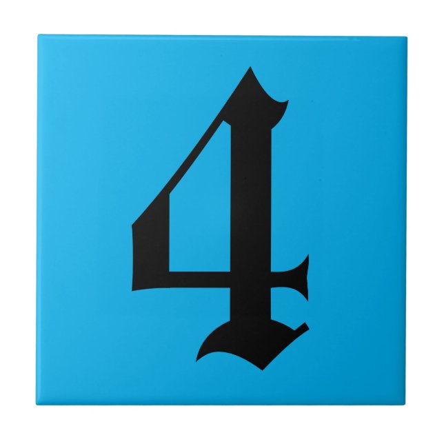 Carreau Numéro de maison gothique tuiles 2 (Devant)