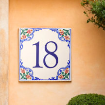 Numéro de maison méditerranéen personnalisé – Gren