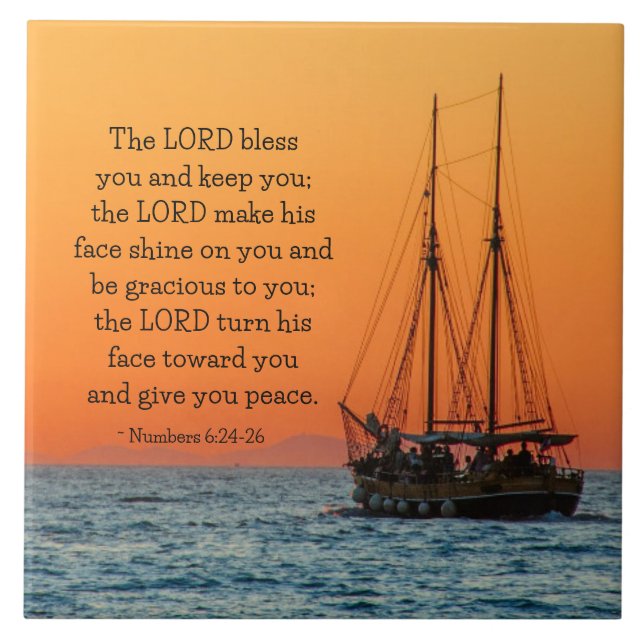 Carreau Numéros 6 24-26 Le Seigneur vous bénisse et vous g (Devant)