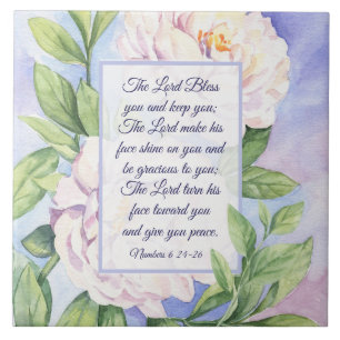 Carreau Numéros 6 24-26 Le Seigneur vous bénisse Fleurs