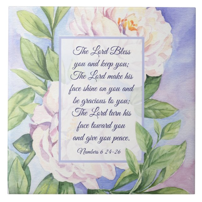 Carreau Numéros 6 24-26 Le Seigneur vous bénisse Fleurs (Devant)