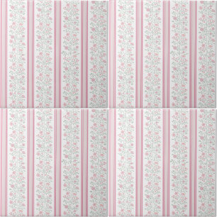 Carreau Nurserie Coquette Fleurie Rose Vintage