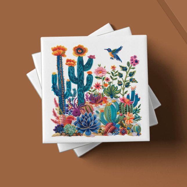 Carreau Oasis fleurie du désert (Créateur téléchargé)