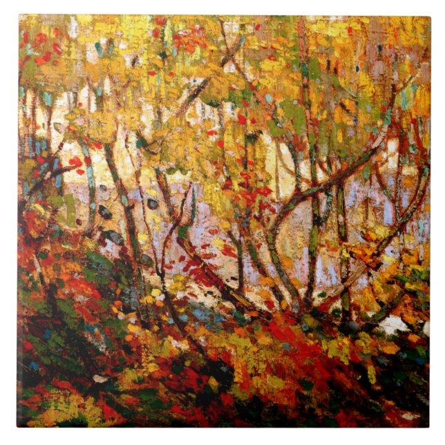 Carreau Octobre opulent, célèbre peinture d'art (Devant)