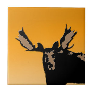 Carreau Oie au coucher du soleil - Art original de la faun