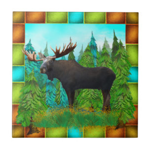 Carreau Oie sauvage avec grand Antlers Carrelage en céram