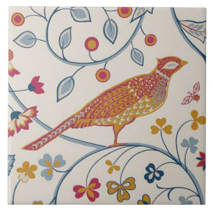Carreau Oiseau de faisan, William Morris