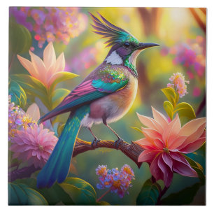 Carreau Oiseau de Jay Imaginaire vert