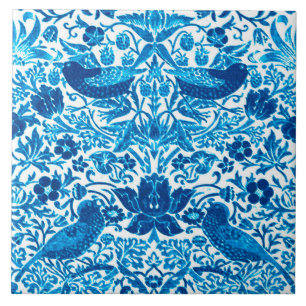 Carreau Oiseau de Nouveau d'art et tapisserie de fleur,