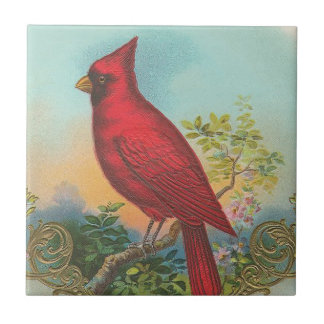 Carreau Oiseau rouge