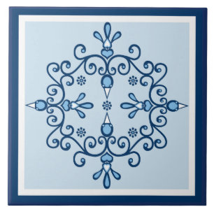 Carreau Oiseaux bleus oiseaux bleus et blancs