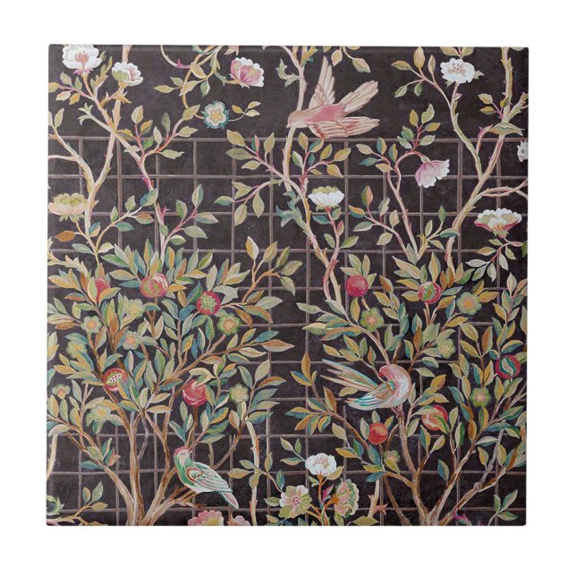 Carreau Oiseaux dans le Jardin des Fleurs, William Morris (Devant)