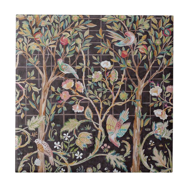 Carreau Oiseaux dans le Jardin des Fleurs, William Morris (Devant)