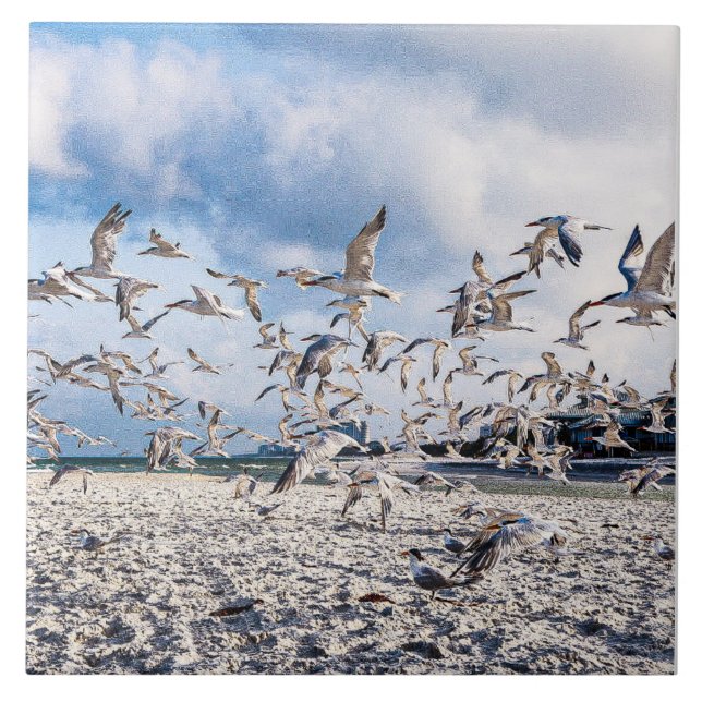 Carreau Oiseaux en flammes (Devant)