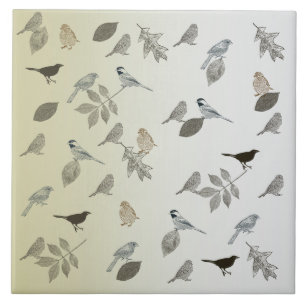 Carreau Oiseaux et Feuilles