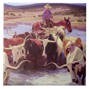 Carreau « Old Texas » par W Herbert Dunton