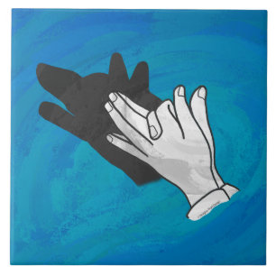 Carreau Ombre de loup sur bleu