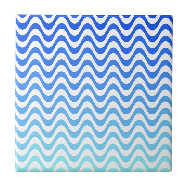 Carreau Ondes bleues dégradantes (Devant)