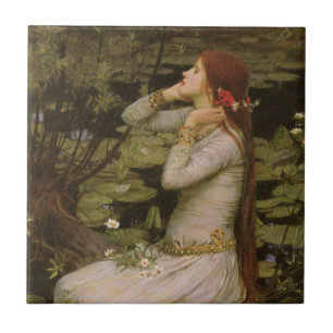 Carreau Ophelia au bord de l'étang par John William Waterh