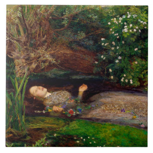 Carreau Ophelia, John Everett Millais