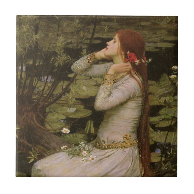 Carreau Ophélie au bord de l'étang de John William Waterho (Devant)