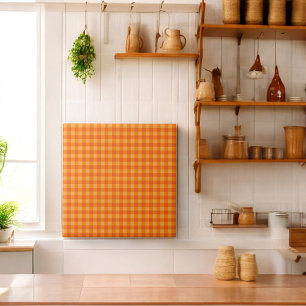 Carreau Orange Buffalo Plaid Holiday