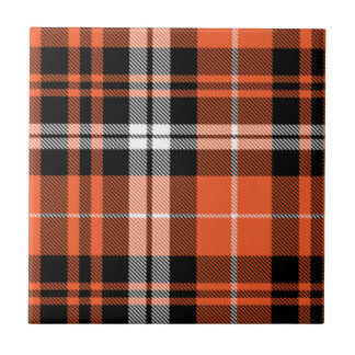 Carreau Orange noir blanc Buffle Plaid Russe Ferme