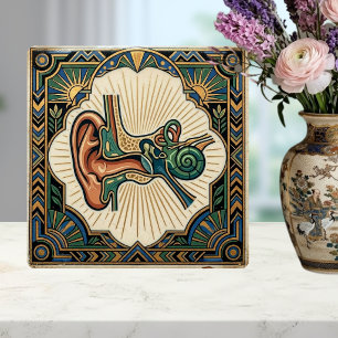 Carreau Oreille Anatomique Art Déco Laryngologie 