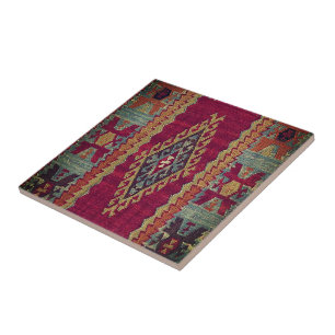 Carreau Oriental Antique Kilim Rug