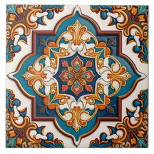 Orné Méditerranée Turquoise Bleu Brown