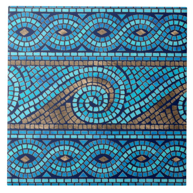 Carreau Ornement de mosaïque grecque (Devant)