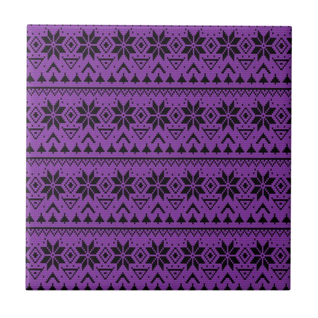 Carreau ornement de Noël nordique hiver scandinave nork (Devant)