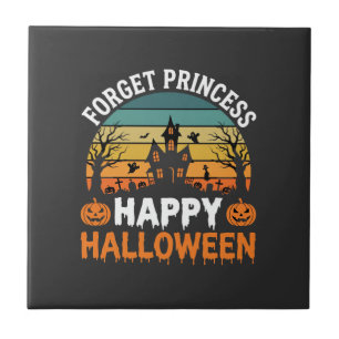 Carreau Oubliez Princesse Joyeux Halloween Maison Hantée D