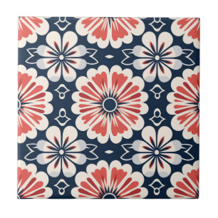 Carreau Owen Jones Inspiré Art Nouveau Motif Floral