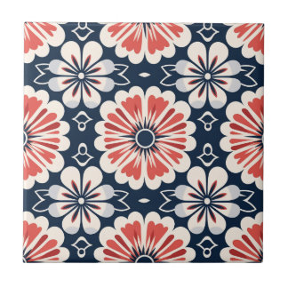 Carreau Owen Jones Inspiré Art Nouveau Motif Floral