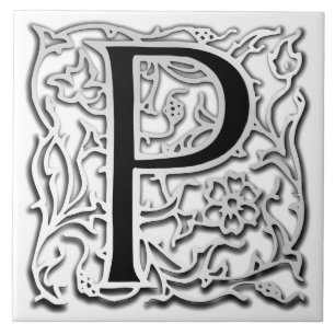 Carreau P Monogramme "Silver Besque" Carrelage en céramiqu