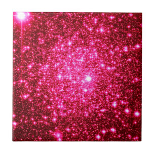 Carreau Paillettes Astrales Rose Chaud
