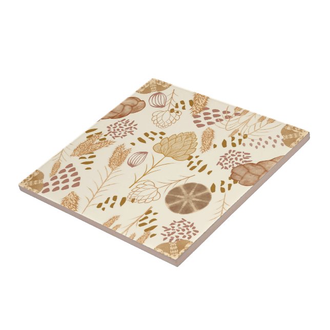 Carreau Pain et orge d'art, beige (Côté)