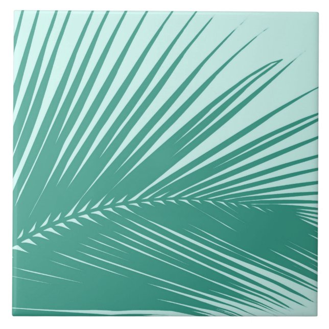Carreau Palmette - turquoise et aqua (Devant)
